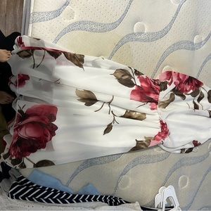 White floral dress